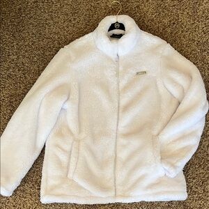 Women’s Spyder White Fleece Jacket Size XL  NEW